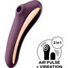 Satisfyer Dual Kiss - 2in1, vibratore vaginale e clitorideo (viola)