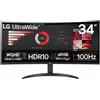 LG Monitor LG 34WR50QK-B Wide Quad HD 34" 100 Hz