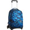 Invicta Trolley Scuola Tech, Blu, Camo Squared, 3 in 1, Triplo Uso, Zaino con Carrello Sganciabile e Crossover System, Zaini e Trolley, Viaggio