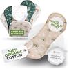 Natissy Assorbenti lavabili con stampa antiscivolo per adolescenti (S+M, 6 pz); lavabili ad alta T°, morbidi e non irritanti; assorbenti riutilizzabili in cotone biologico per una prima mestruazione comoda