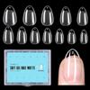 TOMICCA Punte per unghie corte a mandorla - Suggerimenti per unghie in gel, unghie finte, pre-modellate, opache, per unghie complete, per nail art fai da te, 12 misure, 360 pezzi