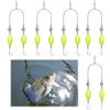 WUBAYI Set di 10 ganci per pesca alla carpa con design anti-angolo, galleggianti e perline, ideali per principianti