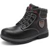 ARRIGO BELLO Stivali Bambino Invernali Scarponcini Bambina Scarpe Neve Ragazzi Cerniera Allacciatura Antiscivolo Caldo Unisex Stivaletti Size 31-39(B Nero, numeric_37)