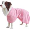Bienbee Accappatoio morbido per cani, super assorbente e ad asciugatura rapida con cappuccio, comodo cappotto per asciugatura dopo il bagno, rosa, XL
