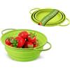 Coolinato - Scolapasta silicone pieghevole 20 cm verde - Colino per pasta, verdura e frutta - Colapasta per lavastoviglie, senza BPA e termoresistente fino a 230°C - Setaccio salvaspazio richiudibile