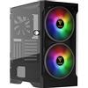 GAMDIAS APOLLO E2 Elite Gaming PC case, Mid-Tower ATX, pannello in vetro temperato, 3 doppie ventole ARGB integrate da 200 mm, finestra di installazione senza attrezzi, supporta schede madri fino a