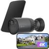 EZVIZ BC1c 4K Telecamera Wi-Fi Esterno Senza Fili con Pannello Solare, Batteria 10400mAh, Rilevamento Umano/Veicoli, Audio Bidirezionale, Visione Notturna a Colori, Modalità Video Sempre Attiva, IP65