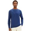 Tom Tailor Maglione da Uomo Basic Girocollo, 32618 Hockey Blue Dark Melange, S