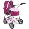 Bayer Chic 2000 637 29 Emotion all in, Carrozzina combinata 3 in 1, Fantasia a Pois con Fiori di Mora, Colore: Lilla e Rosa