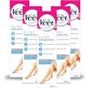 VEET x5 Veet Crema Depilatoria Pure Pelli Sensibili, per Gambe, Braccia, Ascelle e Zona Bikini, 200 ml, 5 Confezioni, Maxi formato