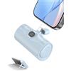 Zhongshan Worth Electronic Technology Co Mini Power Bank USB C 5000mAh, Small 20W Ricarica Rapida Powerbank, Ultra (M7B)
