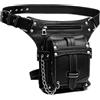 FiveloveTwo Unisex Punk Multiuso Marsupi Sportivi Borsa a Tracolla Mano Borsello da Motociclista Ciclismo Trekking Sacchetto Borsetta Shoulder Waist Leg Bag Nero (Crosses)