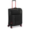 RONCATO MOVE Trolley Medio 64 cm| Morbido, Espandibile con zip, 4 ruote - Nero Fumo