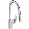 Ideal Standard BD338AA Miscelatore da Cucina, Cromo, mit Handbrause, Bocca Alta - h 169mm