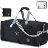 BAGZY Borsone da Viaggio da 120 Litri con Scomparto per Scarpe, Borsa da Campeggio Pieghevole Grande, Borsa Sportiva da Viaggio Pieghevole per il Fine Settimana, Adatta per Campeggio, Viaggi, Fitness
