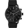 Oozoo Timepieces Orologio da uomo - Orologio da polso da uomo con cinturino in rete da 22 mm - analogico da uomo con cinturino in maglia milanese rotondo, Nero , Bracciale