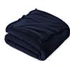 Farfallarossa Classico - Plaid Flanella in Microfibra Extra Morbida 240GSM Blu Marino / 130x160cm (Divano)