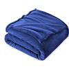 Farfallarossa Classico - Plaid Flanella in Microfibra Extra Morbida 240GSM Blu Scuro / 130x160cm (Divano)