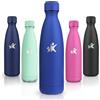 Motswedi Borraccia Termica, 500 ml Senza BPA, Borraccia Termica Bambini, 18/8 Acciaio Inox, Bottiglia Termica, a Prova di Perdita, Borraccia Bambini per Scuola, Sport, Campeggio, Yoga, Blu Navy
