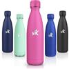 Motswedi Borraccia Termica, 500ml Senza BPA, Borraccia Termica Bambini, 18/8 Acciaio Inox, Bottiglia Termica, a Prova di Perdita, Borraccia Bambini per Scuola, Sport, Campeggio, Yoga, Palestra, Rosa