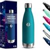 Motswedi Borraccia Termica, 500 ml Senza BPA, Borraccia, 18/8 Acciaio Inossidabile, Borracce Acciaio Inox, Isolamento Sottovuoto a Doppia Parete, Bottiglia Termica per Scuola, Viaggi, Jogging - Verde muschio