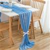 CHUQING Runner Azzurro,Chiffon,Runner tavola,Runner da Tavolo,Table Runner Lavabile Decorazione per Fiori, Matrimoni e Comunioni,Compleanno,Feste,300 cm x 70 cm