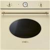 Smeg SF68C1PO - Forno da incasso elettrico ventilato, 70 Litri, colore Panna, Grill, Classe energetica A