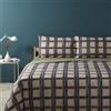 Bassetti Completo Copripiumino Matrimoniale Set Letto Copripiumone Due Piazze, Cotone Sacco con Lenzuolo Sotto con Angoli e 2 Federe (Check Blu)