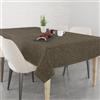 LARA MORADA - Tovaglia Da Tavola, Per Pranzo e Cena, Cotone Ioneta, 70% Cotone 30% Poliestere, Tinta Unita, 6 Posti, 140cm x 180cm Marrone