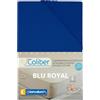 BIANCALUNA | Coprimaterasso Coliber |100% Cotone Jersey | con Angoli Elasticizzati | Lavabile in Lavatrice | Antipiega | Traspirante | Made in Italy (BLU ROYAL, MATRIMONIALE 180X200)