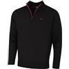 Calvin Klein Herren Heather - Pullover con mezza zip, morbido al tatto, facile da pulire, nero/rosso, L