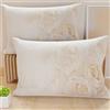 PETTI Artigiani Italiani - Coppia di Federe Cuscino 60x40 cm in Microfibra, Cuscini Arredo Camera da Letto, Divano, Salotto, Set 2 Fodere Copricuscino, Federa Floreale Bianco, 100% Made in Italy