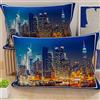 PETTI Artigiani Italiani - Coppia di Federe Cuscino 50x30 cm in Microfibra, Cuscini Arredo Camera da Letto, Divano, Salotto, Set 2 Fodere Copricuscino, Federa City Blu, 100% Made in Italy