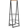 Brabantia Linn Small Stand Appendiabiti con Funzione di Stendibiancheria, Nero