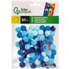 Liderpapel Pompon colorati leiderpapel 1,5 cm tonalità blu sacchetto con 80 pezzi.