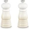 Le Creuset Set 2 Mini Macina Sale e Pepe, Plastica ABS, Rispettivamente 5 x 5 x 12.1 cm, Macina in Ceramica, Bianco (Meringue), 44900117160000