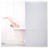 Relaxdays Tenda per Doccia Moderna, 80x240, Vasca da Bagno, Idrorepellente, Montaggio a Soffitto, Rullo Finestra,Bianca