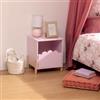 DEGHI Comodino 36x40h cm a forma di nuvola in legno rosa - Dolcezza kids