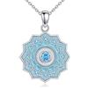 Vadmans Collana Fiore di Loto Regalo Collana con Ciondolo di Loto in Argento Sterling 925 Fiore di Loto Gioielli di Loto per le Donne (12-Dicembre)