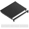MIYUANGKJ Maniglie per Mobili Nero 192 mm, 12 Pezzi Maniglie Nere per Mobili da Cucina, Manopole per Porte Nere con 24 Viti 25 mm per Mobili da Cucina Armadi Cassetti