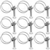 OTOTEC 20 Pezzi Regolabile 25-29mm Doppio Filo Fascette 201 Filo Di Acciaio Inossidabile Morsetto Regolabile Tubo Hoop Doppio Filo Tubo Idraulico Fascette Per Tubi