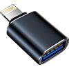 Wahbite Adattatore Apple Lightning a USB per fotocamera, cavo USB 3.0 OTG per iPhone/iPad per collegare lettore di schede, chiavetta USB, disco U, tastiera, mouse, hub, MIDI, Plug & Play