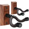 Musbeat porta chitarra da muro, supporto chitarra muro, appendi chitarra da muro, appendi chitarra a parete per chitarra acustica, elettrica, o banjo, porta chitarra da muro in legno di noce nero