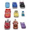 Disney Store Official Set di Personaggi Cars (Pixar), 9 Personaggi tra Cui Saetta McQueen, Cricchetto, Sally, Ramone, Rosso, Sceriffo, Doc, Luigi e Guido, 3+