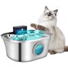 VINGVO Fontanella per Gatti Senza Fili, 3,2L Fontana per Gatti Con Sensore, Dispenser Acqua Gattis, Ricaricabile Silenziosa Distributore Acqua Gattis Con Finestra Trasparente (La forma della nave, 3.2L)