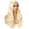colorful panda Colorfulpanda Parrucca lunga ondulata bionda da donna, riccia piena naturale per capelli sintetici, per donne, ragazze, carnevale, feste, Halloween, cosplay, 65 cm (biondo chiaro)