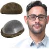 Lordhair Protesi Capelli Uomo, Pelle Super Sottile da 0,08 mm Parrucca da Uomo per Sistema Capillare da 8x10 Pollici Dimensione Della Base