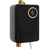 HPDTZ Scaldacqua elettrica 3500 W scaldabagno con indicatore LED per cucina e bagno Montaggio a parete Acqua calda istantanea Dimensioni compatte per piccoli spazi (nero)