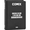 COMIX DIARIO DATATO MIGNON 16 MESI COMIX BLACK&WHITE 2025/2026 74089SW