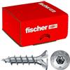 Fischer PowerFast II Viti Legno Truciolari Torx CTF 4,5x25 Filetto totale, Testa svasata piana, Rivestimento in Cera, 500 Pz